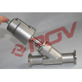 Pneumatic angle seat valve single acting piston valve